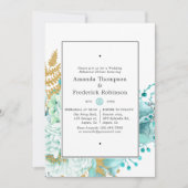 Invitation Dîner de répétition du Mariage de l'aquarelle de l (Devant)