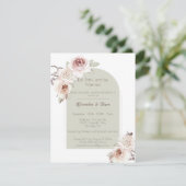 Invitation Dîner de répétition du Mariage de l'arc Rose de Bo (Debout devant)