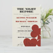 Invitation Dîner de répétition du Mariage de Las Vegas Skylin (Debout devant)