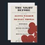 Invitation Dîner de répétition du Mariage de Las Vegas Skylin<br><div class="desc">Un dîner de répétition mariage amusant et moderne invitant à informer vos invités de votre événement à Las Vegas! Cette invitation à dîner de répétition comprend des graphismes en couleur rouge, un rendu moderne de la ligne d'horizon de Las Vegas, ainsi que des polices et du texte entièrement personnalisables sur...</div>