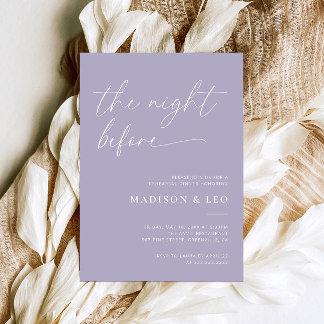 Invitation Dîner de répétition du Mariage de lavande Invitati