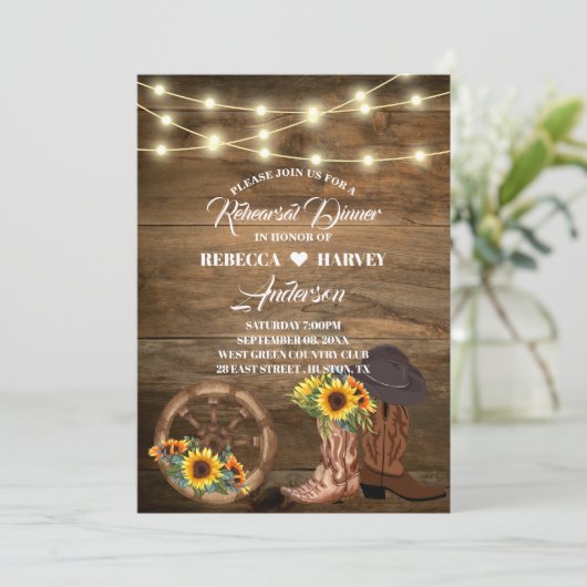 Invitation dîner de répétition du mariage de l'ouest du pays  (Debout devant)