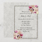 Invitation Dîner de répétition du Mariage de marbre blanc (Devant / Derrière)