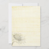 Invitation Dîner de répétition du Mariage de tournesol d'été (Dos)