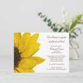 Invitation Dîner de répétition du Mariage de tournesol Invita (Debout devant)