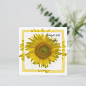 Invitation Dîner de répétition du Mariage de tournesol jaune (Debout devant)