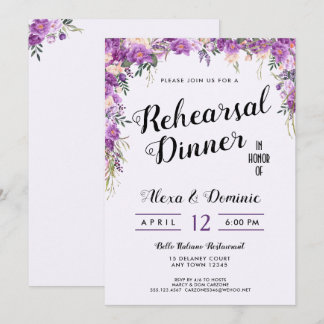 Invitation Dîner de répétition du Mariage d'été du printemps