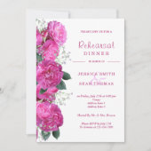 Invitation Dîner de répétition du Mariage du bouquet floral r (Devant)