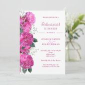 Invitation Dîner de répétition du Mariage du bouquet floral r (Debout devant)