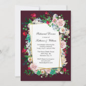 Invitation Dîner de répétition du Mariage du marron et du cad (Devant)