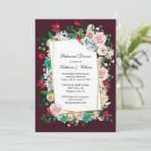 Invitation Dîner de répétition du Mariage du marron et du cad (Debout devant)