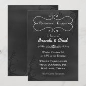 Invitation Dîner de répétition du Mariage du tableau de bord  (Devant / Derrière)