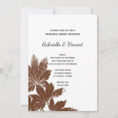 Invitation Dîner de répétition du Mariage du timbre de la feu (Devant)