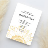 Invitation Dîner de répétition du Mariage du tournesol Graphi