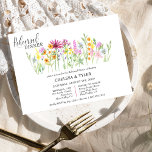 Invitation Dîner de répétition du Mariage fleur sauvage<br><div class="desc">Dîner de répétition mariage fleur sauvage invitation avec des fleurs sauvages délicates et de belle calligraphie. Ce joli design fleur sauvage aquarelle a des fleurs pâturées dans le lilas rose bleu et jaune. Parfait pour les thèmes du printemps et de l'été, du jardin fleuri à la boho biologique. Si vous...</div>