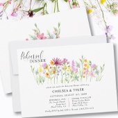 Invitation Dîner de répétition du Mariage fleur sauvage