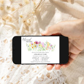 Invitation Dîner de répétition du Mariage fleur sauvage