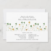 Invitation Dîner de répétition du Mariage Fleur sauvage shamr (Devant)