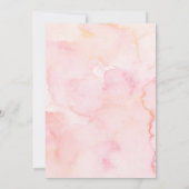 Invitation Dîner de répétition du Mariage Floral Rose Gold Bl (Dos)