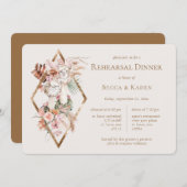 Invitation Dîner de répétition du mariage Llamas (Devant / Derrière)