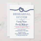 Invitation Dîner de répétition du Mariage nautique (Devant)