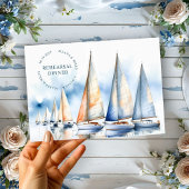 Invitation Dîner de répétition du Mariage nautique