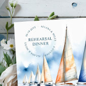 Invitation Dîner de répétition du Mariage nautique