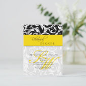 Invitation Dîner de répétition du Monogramme de la torse jaun (Debout devant)