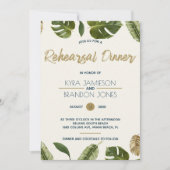 Invitation Dîner de répétition du paradis exotique (Devant)