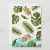 Invitation Dîner de répétition du paradis exotique (Dos)