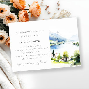 Invitation Dîner de répétition du paysage de Lungern en Suiss