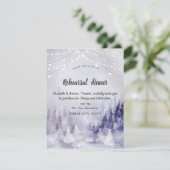 Invitation Dîner de répétition du paysage hivernal violet (Debout devant)