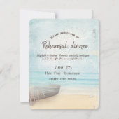 Invitation Dîner de répétition du phare du bateau de plage (Devant)