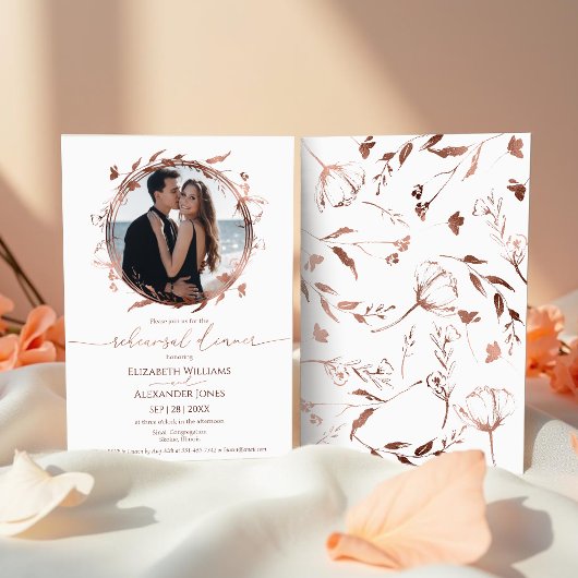 Invitation Dîner de répétition du printemps Fleur sauvage de 