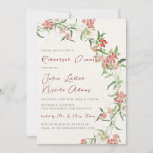 Invitation Dîner de répétition du Rose fleur sauvage Spring G (Devant)