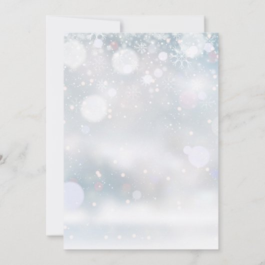 Invitation Dîner de répétition du script de signature de neig (Dos)