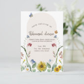 Invitation Dîner de répétition du tournesol fleur sauvage (Debout devant)