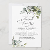 Invitation Dîner de répétition Dusty Blue Eucalyptus (Devant)