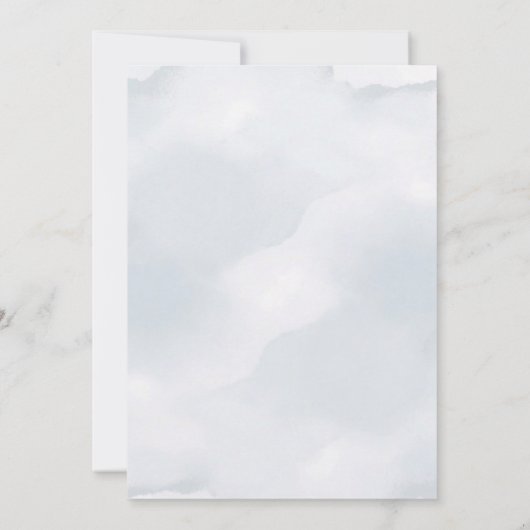 Invitation Dîner de répétition Dusty Blue Seashell Beach (Dos)