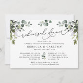 Invitation Dîner de répétition Dusty Blue Watercolor (Devant)