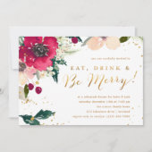 Invitation Dîner de répétition "Eat Drink & Be Joyeux" en Bou (Devant)