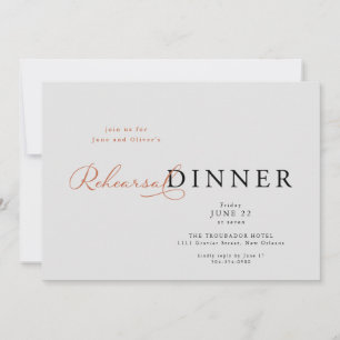 Invitation Dîner de répétition élégant