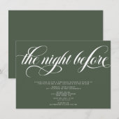 Invitation Dîner de répétition élégant (Devant / Derrière)