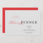 Invitation Dîner de répétition élégant (Devant / Derrière)