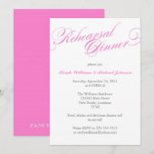 Invitation Dîner de répétition élégant (Devant / Derrière)