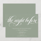 Invitation Dîner de répétition élégant (Devant / Derrière)