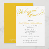 Invitation Dîner de répétition élégant (Devant / Derrière)