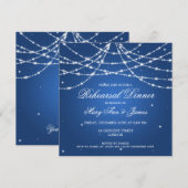 Invitation Dîner de répétition élégant Chaîne d'étincelle Ble (Devant / Derrière)