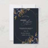 Invitation Dîner de répétition élégant de la Marine (Devant)