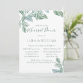 Invitation Dîner de répétition élégant de la Monnaie Botaniqu (Debout devant)